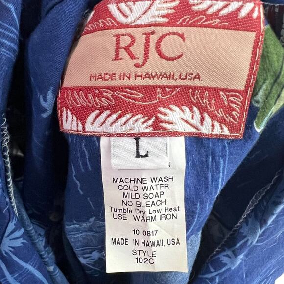 Kalaheo RJC Hawaiian Shirt Bombers B52s Fighter Planes Cotton USA Made Mens Larg - Picture 6 of 7